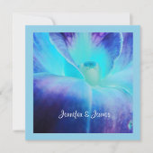 Invitation L'Faire-part de mariage de l'orchidée bleue (Devant)