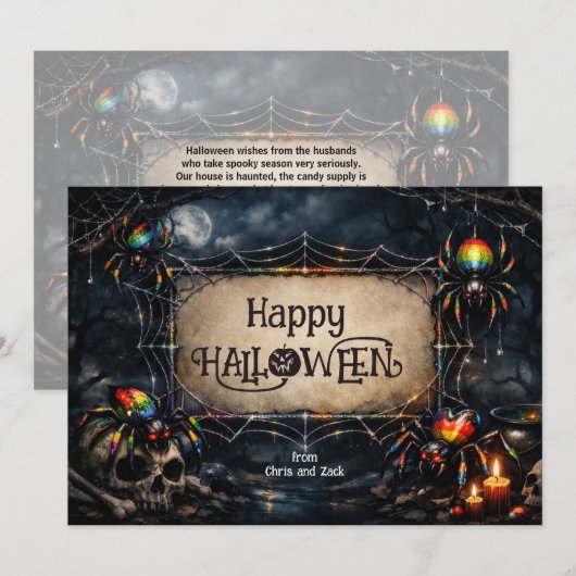 Invitation 🕷️🌈LGBT Creepin’ Ça Déborde de Fierté (Devant / Derrière)