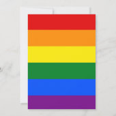 Invitation LGBT Gay Mariage Mustaches Arc-en-ciel (Dos)