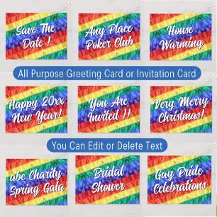 Invitation LGBT LGBTQ Créez votre propre texte personnalisé T