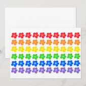 Invitation LGBT Rainbow Flowers Gay pride Liberté et égalité (Devant / Derrière)