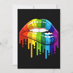 Invitation LGBT Rainbow Lip Gay pride