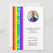 Invitation LGBT Student rainbow Pride Graduation Photo  (Dos)