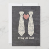 Invitation LGBT Tying Knot Faux Chalkboard Gay Mariage (Devant)