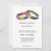 Invitation 🌈 LGBTQ Entrelacé dans la Fierté – Classique (Devant)