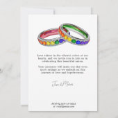 Invitation 🌈 LGBTQ Entrelacé dans la Fierté – Classique (Dos)