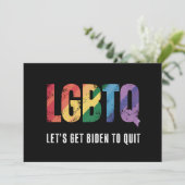 Invitation LGBTQ faisons en sorte que Biden arrête complèteme (Debout devant)