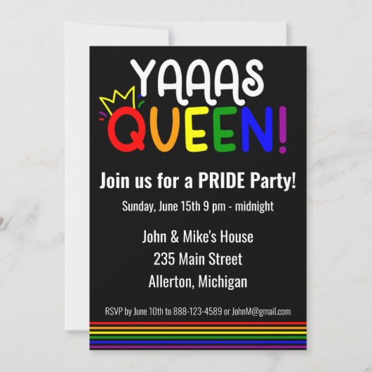 Invitation LGBTQ FIDE Mois Party (Devant)