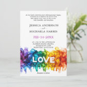 Invitation 🌈 🐦 LGBTQ Painted With Love wedding  (Debout devant)