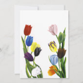 Invitation LGBTQ plus Fleurs tulipes (Dos)