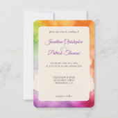 Invitation LGBTQ Pride Mariage L'amour est l'amour arc-en-cie (Devant)