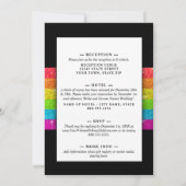 Invitation LGBTQ Rainbow Black Chic Moderne Mariage Parties s (Dos)