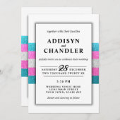 Invitation LGBTQ Trans Chic Moderne Mariage blanc Parties sci (Devant / Derrière)