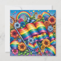 LGBTQIA+ Drapeaux de fierté, Arcs-en-ciel, Fleurs
