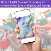 Invitation LGBTQIA++ RAINBOW PRIDE INK Mariage artistique