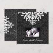 Invitation LGC| Charbon / Posh Baby Annonce merci (Devant / Derrière)