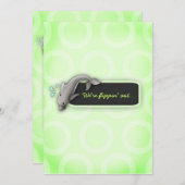 Invitation LGC| Flipper' à l'Baby shower Green Surprise (Devant / Derrière)