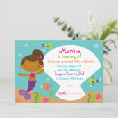 Invitation LGC Merry Mermaid Afro-Américain (Debout devant)