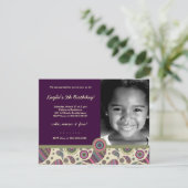 Invitation LGC| Paisley mauve doux (Debout devant)