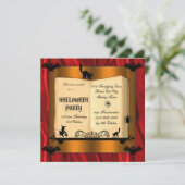 Invitation L'Halloween du livre de sorcière (Debout devant)