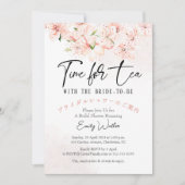 Invitation L'heure de la Fête des mariées de thé Sakura Pink (Devant)