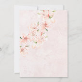 Invitation L'heure de la Fête des mariées de thé Sakura Pink (Dos)