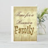 Invitation L'heure de la réunion en famille (Debout devant)