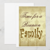 Invitation L'heure de la réunion en famille (Devant / Derrière)