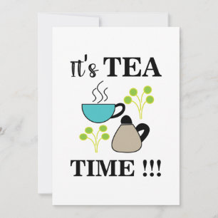 Invitation L'heure de la tasse de thé pour le thé Retro Tea P
