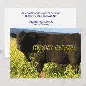 Invitation L'heure du rassemblement !  Vache sacrée - Soirée  (Devant / Derrière)