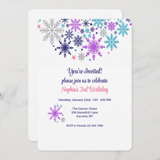 Invitation L'hiver (Devant / Derrière)