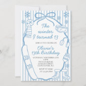 Invitation L'hiver de mes treize ans 13e anniversaire (Devant)