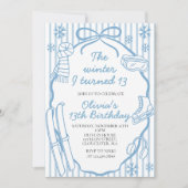 Invitation L'hiver de mes treize ans 13e anniversaire (Devant)