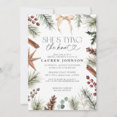 Invitation L'hiver, elle noue la Fête des mariées de la ceint (Devant)