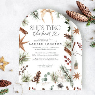 Invitation L'hiver, elle noue la Fête des mariées de la ceint