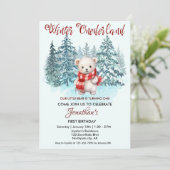 Invitation L'hiver Onederland Premier anniversaire mûre forêt (Debout devant)
