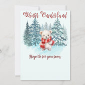 Invitation L'hiver Onederland Premier anniversaire mûre forêt (Dos)