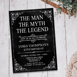 Invitation L'Homme La Légende 65e Anniversaire