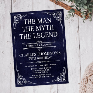 Invitation L'Homme La Légende La Légende Surprise 75e Anniver