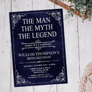 Invitation L'Homme La Légende La Légende Surprise 80e Anniver