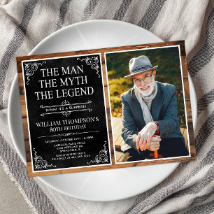 Invitation L'Homme La Légende La Légende Surprise 80e Anniver