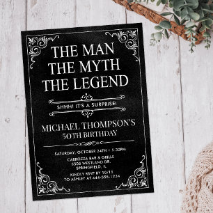 Invitation L'Homme La Légende La Surprise De 50 Ans