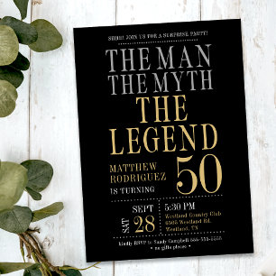 Invitation L'Homme La Légende La Surprise De 50 Ans