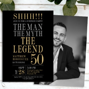 Invitation L'Homme La Légende La Surprise De 50 Ans