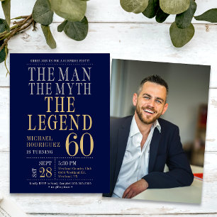 Invitation L'Homme La Légende La Surprise de 60 ans