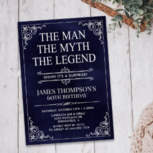 Invitation L'Homme La Légende La Surprise de 60 ans