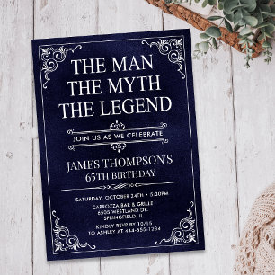 Invitation L'Homme La Légende La Surprise De 65 Ans