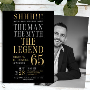 Invitation L'Homme La Légende La Surprise De 65 Ans