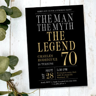 Invitation L'Homme La Légende La Surprise De 70 Ans