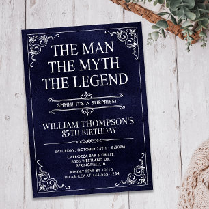 Invitation L'Homme La Légende La Surprise de 85 ans